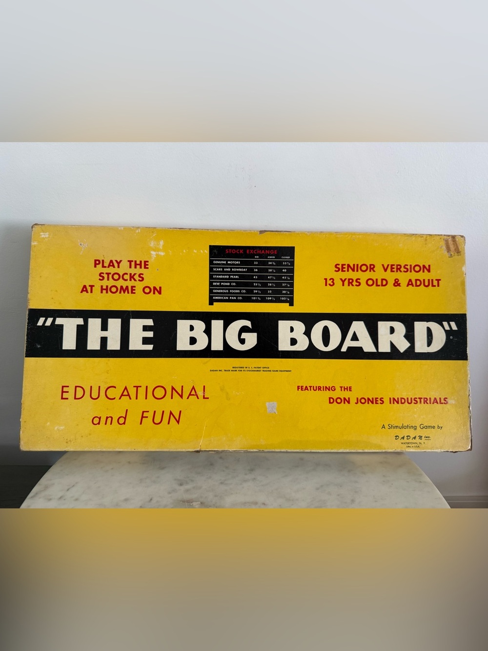 "The Big Board" Educational Stock Market Board Game VTG 1958